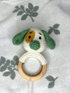 Organic Teething Ring Rattle - Puppy