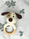 Organic Teething Ring Rattle - Puppy